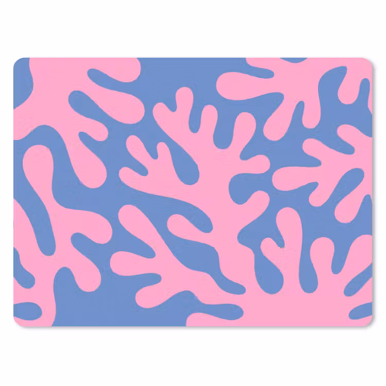 Muismat - Abstract - Vormen - Roze - Blauw — 1
