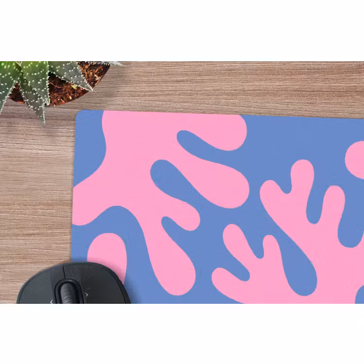 Muismat - Abstract - Vormen - Roze - Blauw — 4