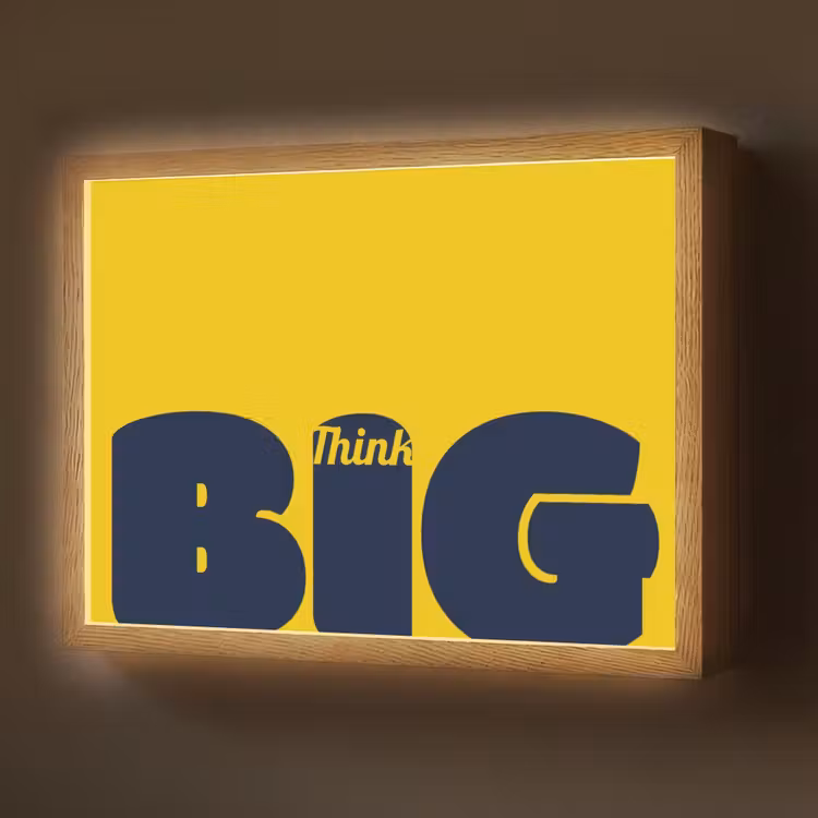 Lightbox - Wandlamp - Geel - Think big - Grafisch — 1