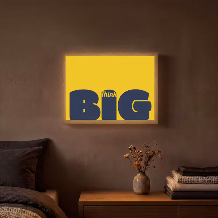 Lightbox - Wandlamp - Geel - Think big - Grafisch — 3