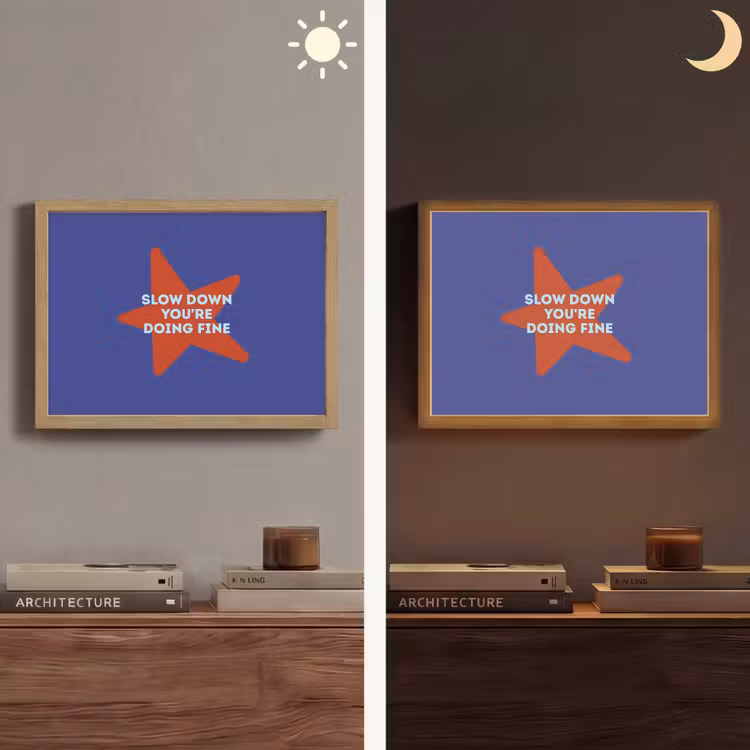 Lightbox - Wandlamp - Slow down you're doing fine - Ster - Blauw — 6