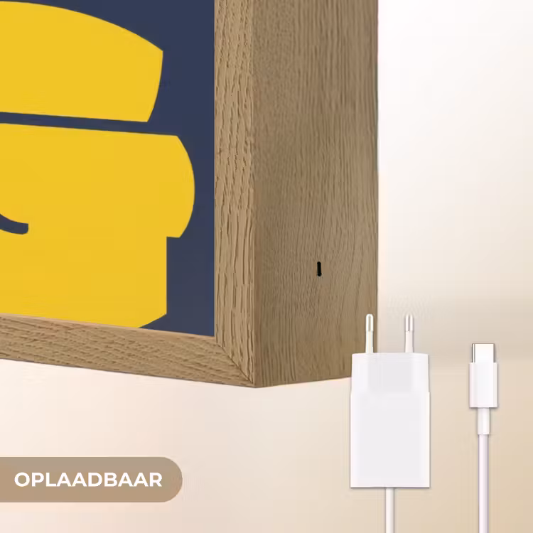 Lightbox - Wandlamp - Think big - Blauw - Geel — 7