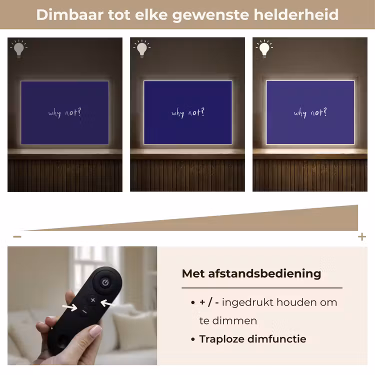 Lightbox - Wandlamp - Why not - Blauw - Handgeschreven — 9