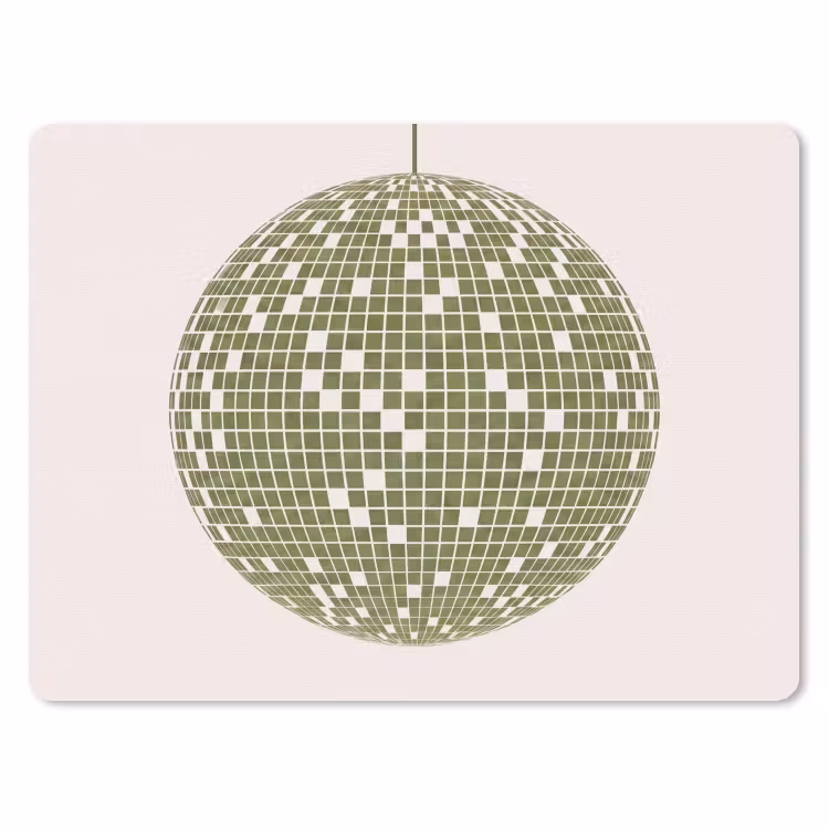 Muismat - Disco - Bal - Groen - Abstract - Modern — 1