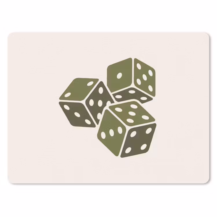 Muismat - Dobbelsteen - Spel - Groen - Abstract — 1