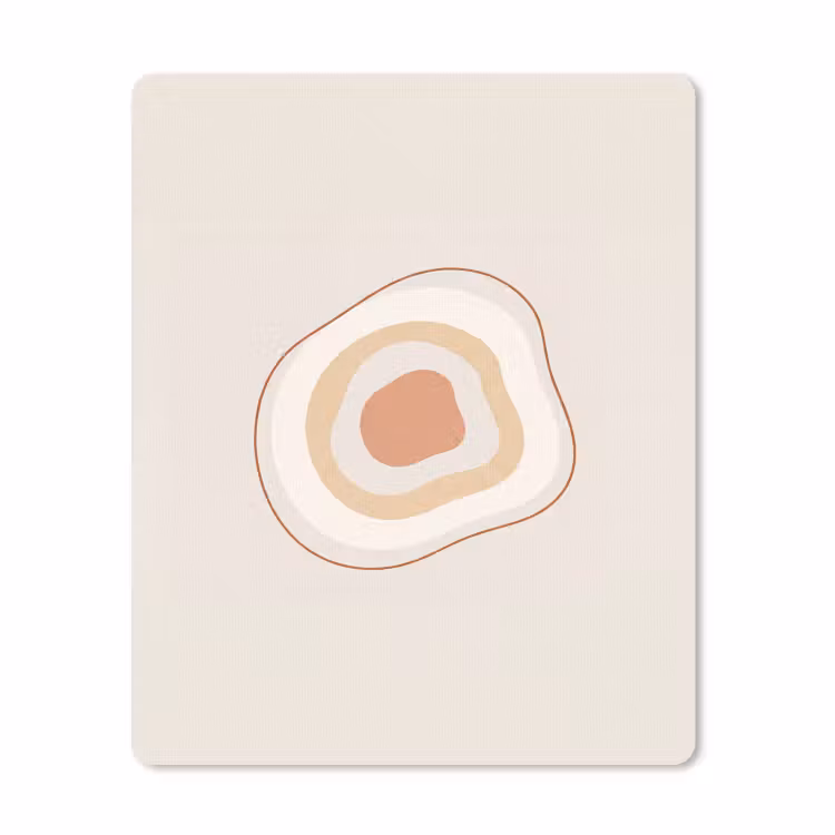 Muismat - Abstract - Organisch - Modern - Beige - Kunst — 1
