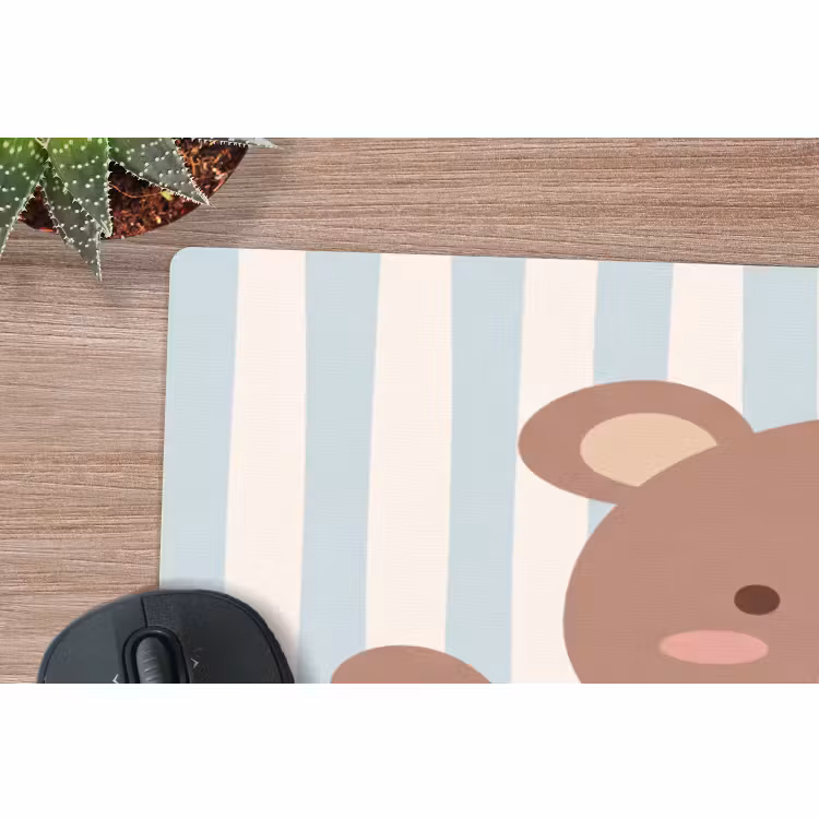Muismat - Beer - Hoepel - Kinderkamer - Illustratie - Bruin — 5