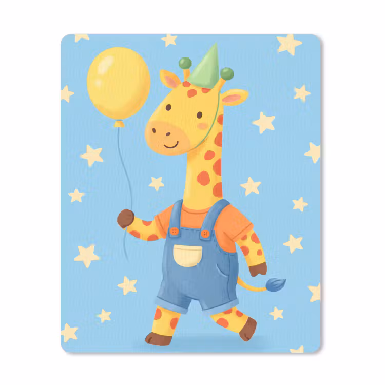 Muismat - Dieren - Giraffe - Ballon - Feest - Kinderkamer — 1