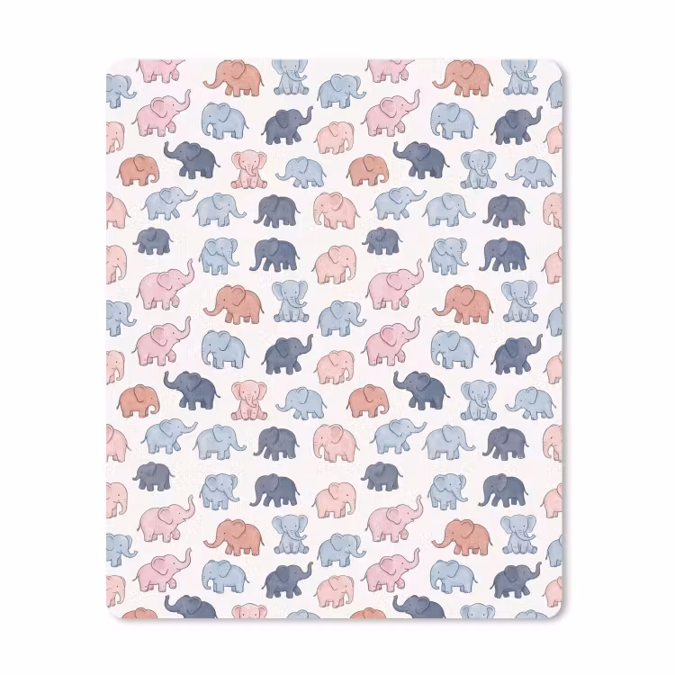 Muismat - Dieren - Patroon - Kinderkamer - Pastel - Speels — 1