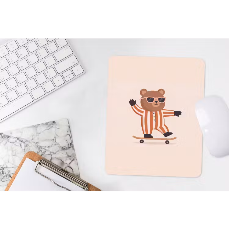 Muismat - Dieren - Skateboard - Spel - Cartoon - Roze — 4