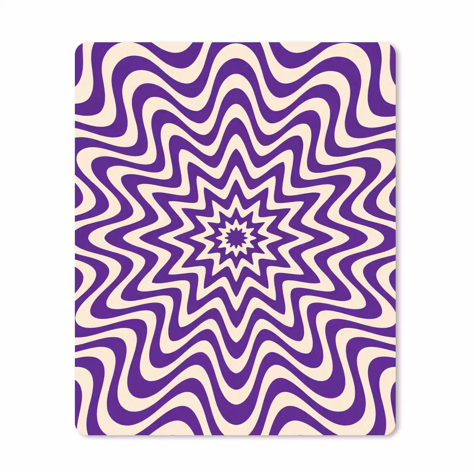 Muismat - Abstract - Golven - Optisch - Modern - Paars — 1