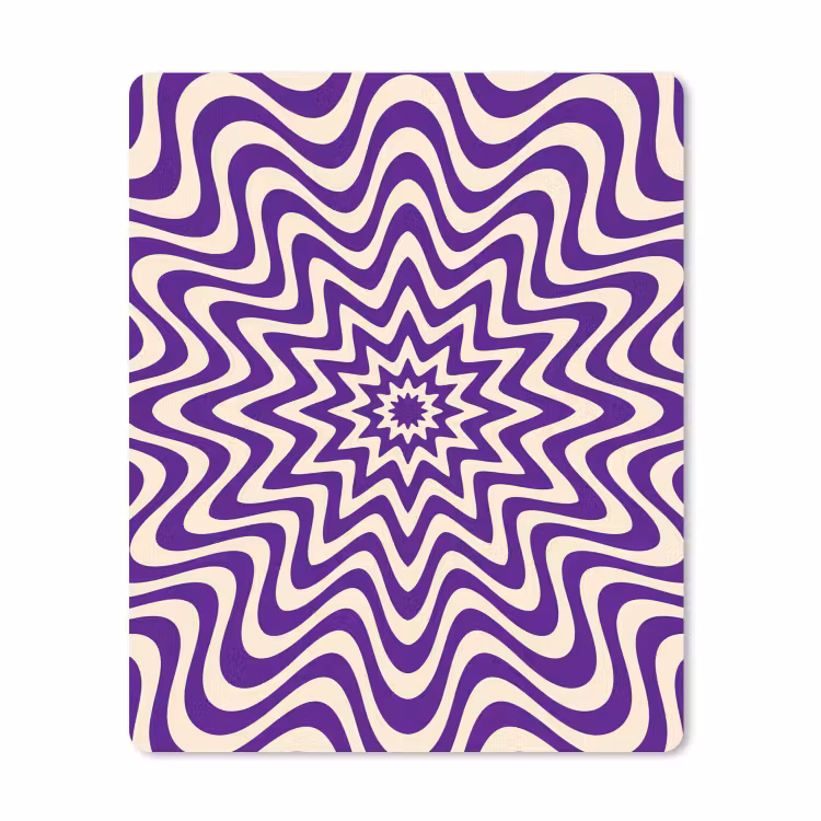 Muismat - Abstract - Golven - Optisch - Modern - Paars — 1