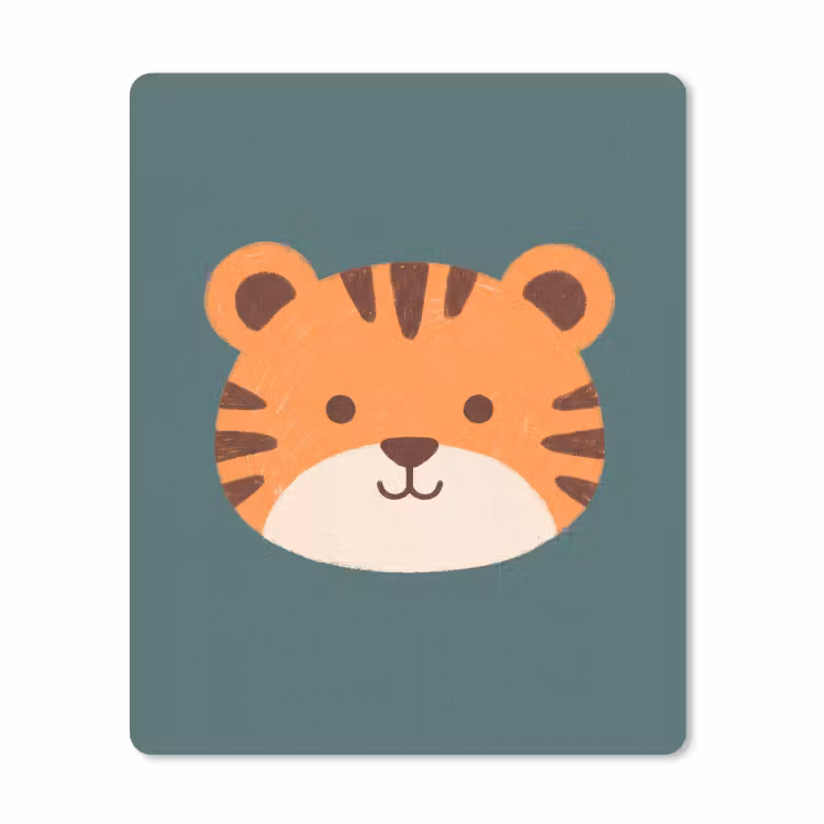 Muismat - Dieren - Kop - Oranje - Illustratie - Modern — 1