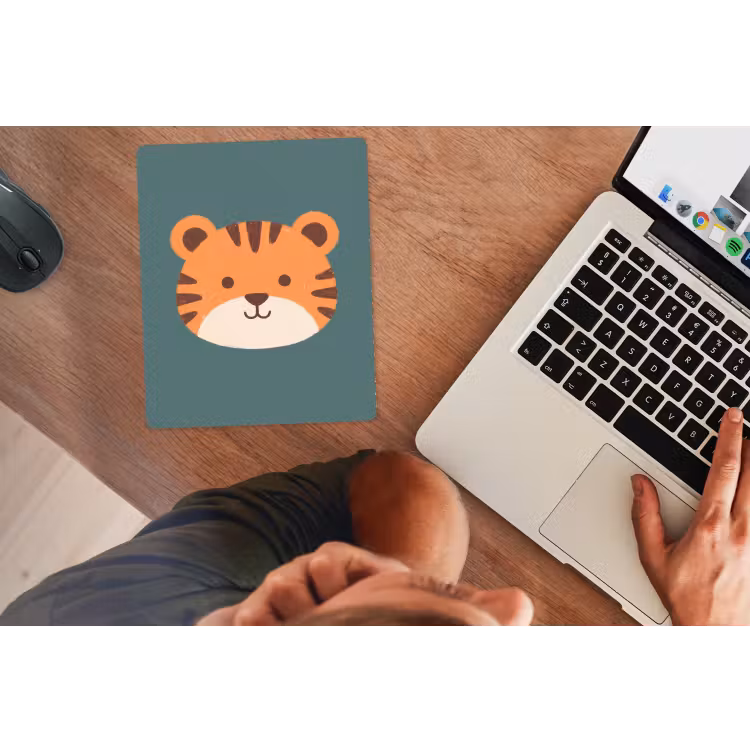 Muismat - Dieren - Kop - Oranje - Illustratie - Modern — 2
