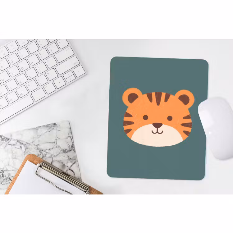 Muismat - Dieren - Kop - Oranje - Illustratie - Modern — 4