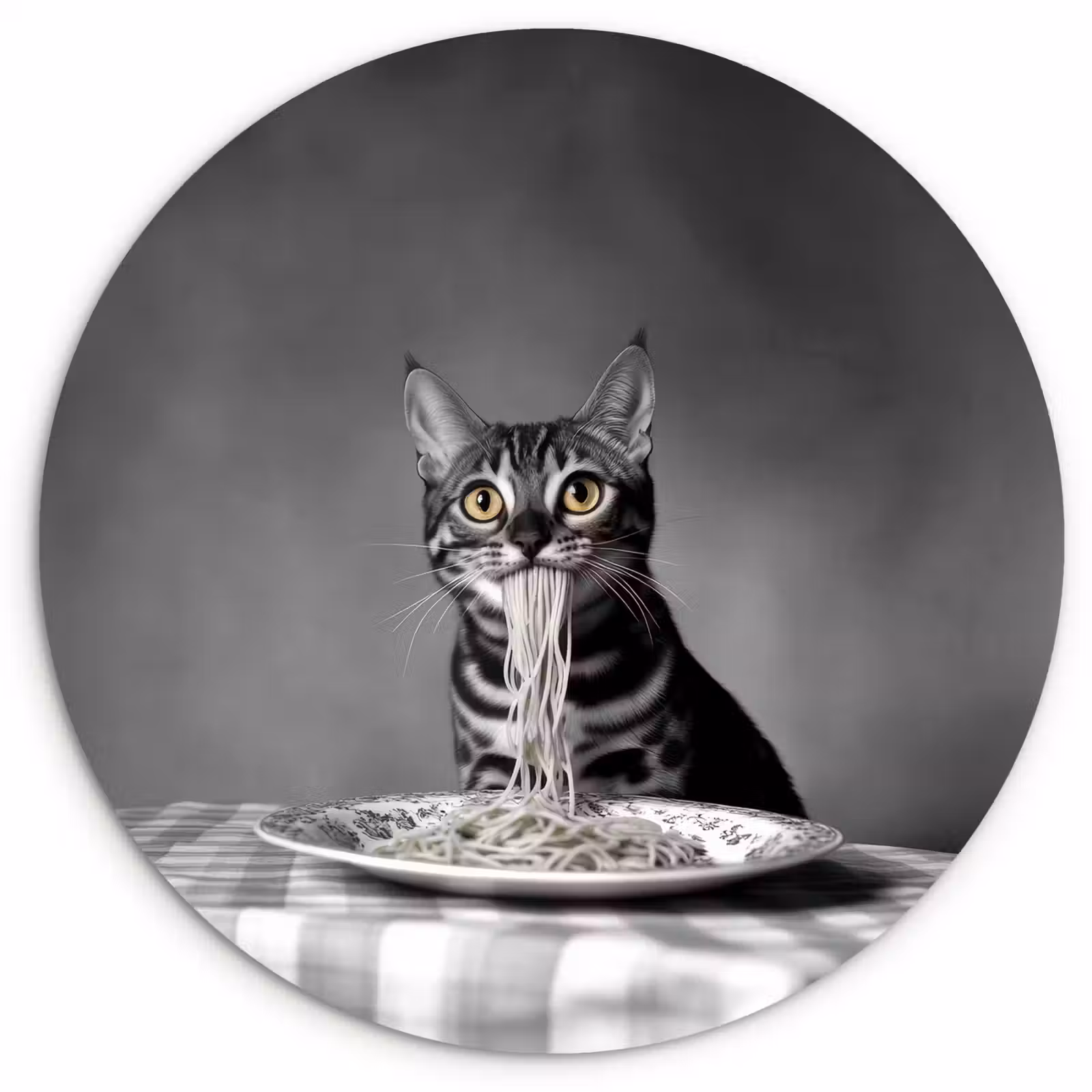Muurcirkel - Bengaal - Kat - Tafelkleed - Zwart - Wit - Dier — 1