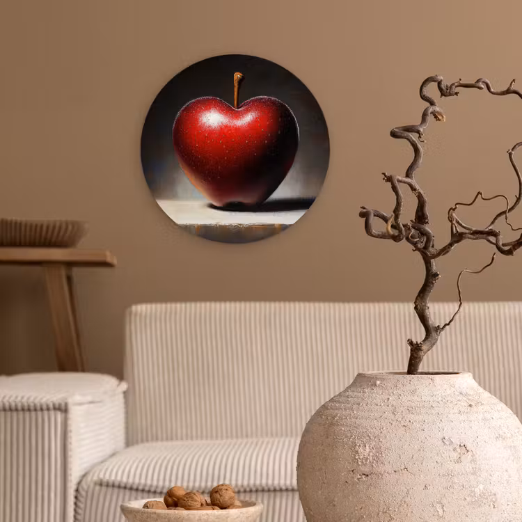 Muurcirkel - Apple - Hart - Rood — 2
