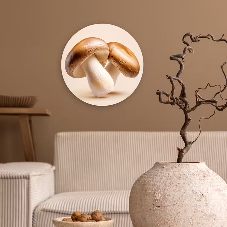 Muurcirkel - Champignons - Zacht - Beige — 2