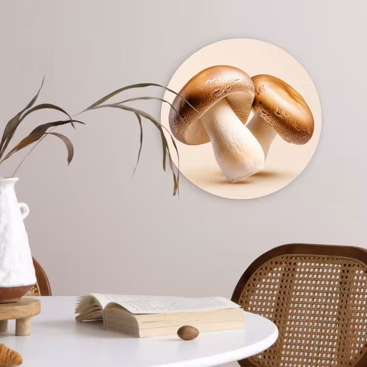 Muurcirkel - Champignons - Zacht - Beige — 4