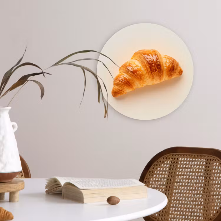 Muurcirkel - Croissant - Brood - Beige — 4