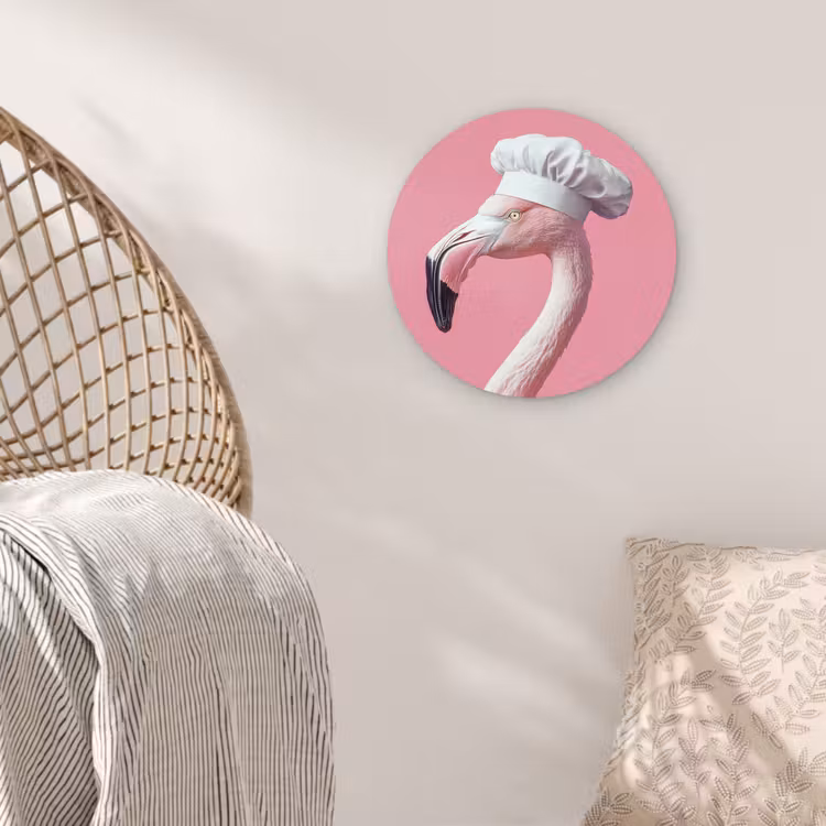 Muurcirkel - Flamingo - Roze - Koksmuts - Vogel — 5