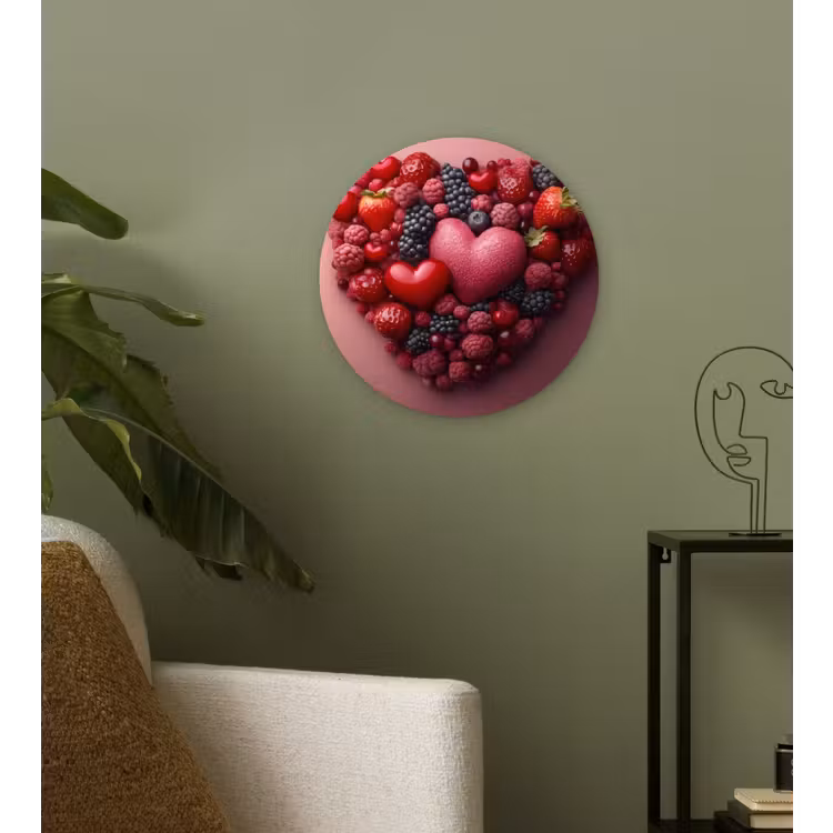 Muurcirkel - Fruit - Hartjes - Aardbeien - Frambozen - Bosbessen — 3