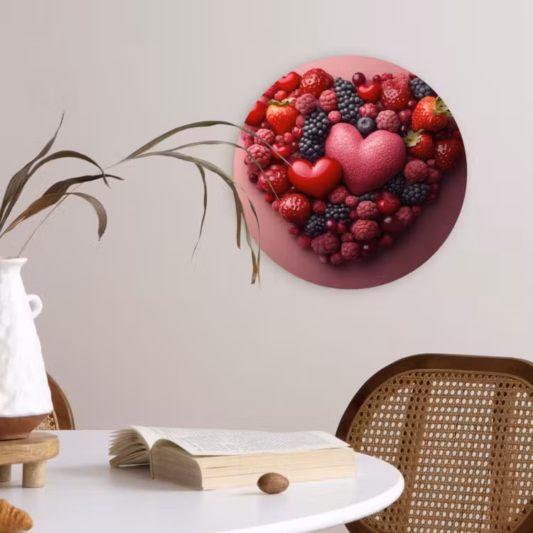 Muurcirkel - Fruit - Hartjes - Aardbeien - Frambozen - Bosbessen — 4