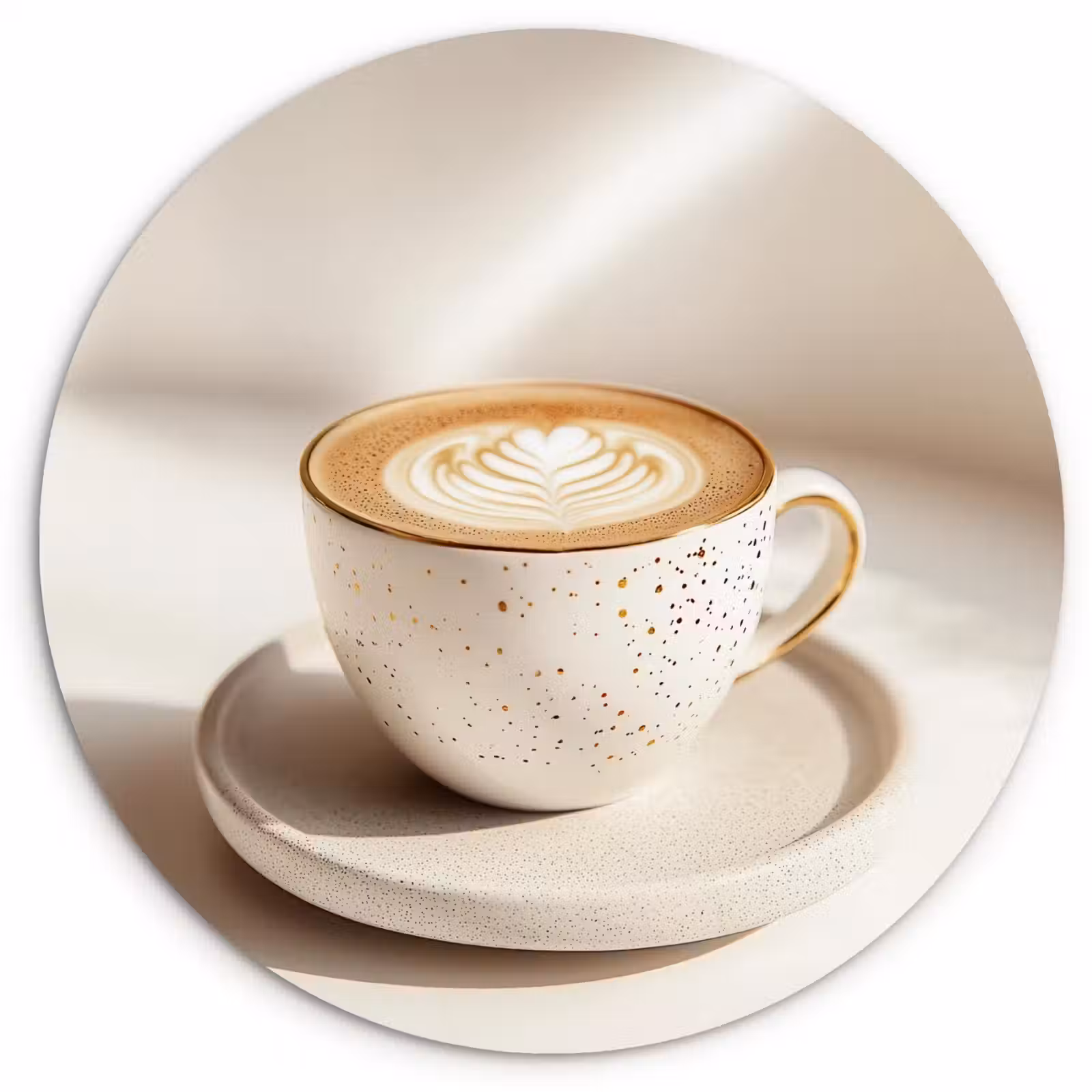 Muurcirkel - Cappuccino - Schuim - Schotel - Beige — 1