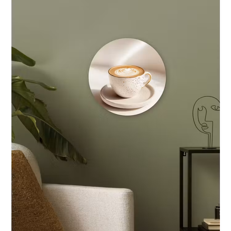 Muurcirkel - Cappuccino - Schuim - Schotel - Beige — 3