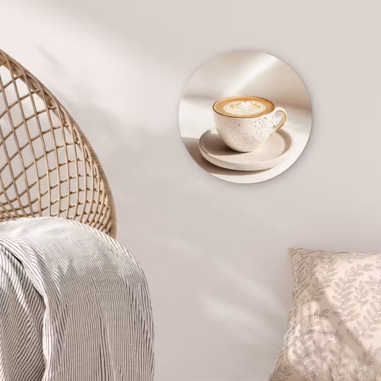 Muurcirkel - Cappuccino - Schuim - Schotel - Beige — 5