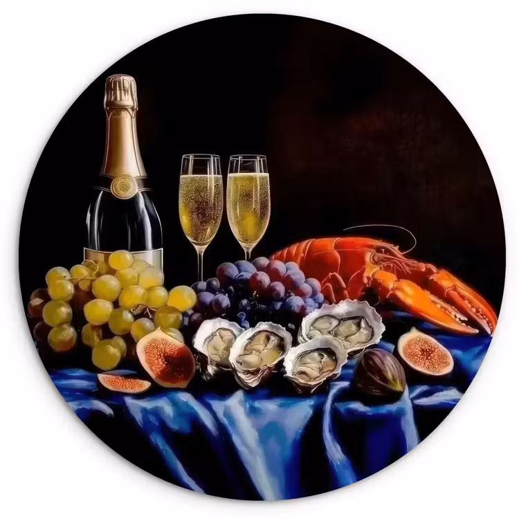 Muurcirkel - Champagne - Luxe - Oesters — 1