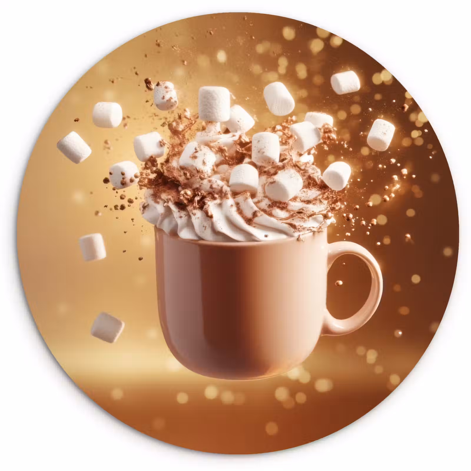 Muurcirkel - Chocomelk - Drinken - Warm - Bruin — 1