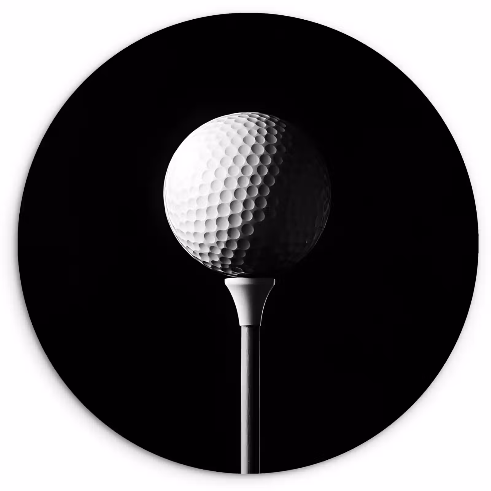 Muurcirkel - Golfbal - Minimalistisch - Wit — 1