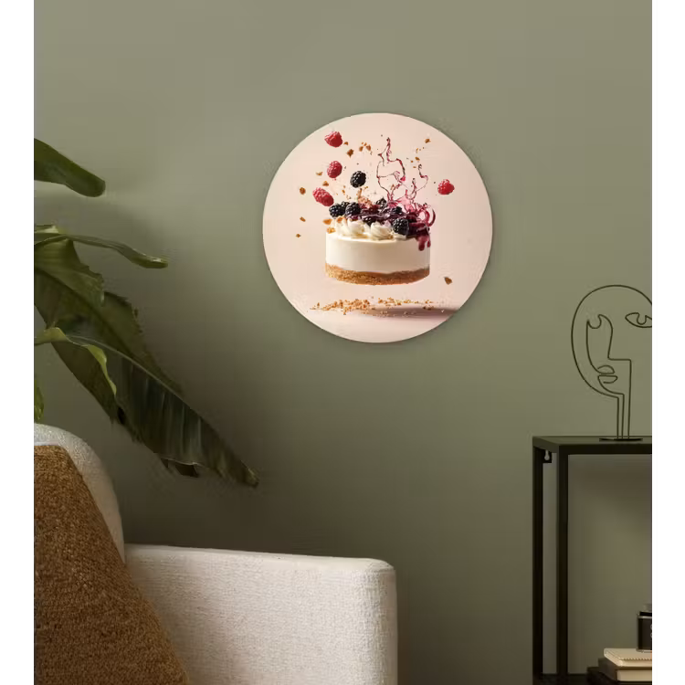 Muurcirkel - Cheesecake - Eten - Roze - Taart — 3