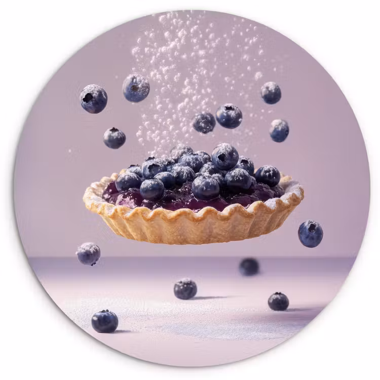 Muurcirkel - Eten - Taart - Bessen - Blauw — 1