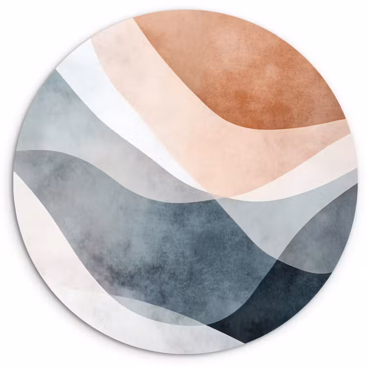 Muurcirkel - Abstract - Golven - Blauw — 1