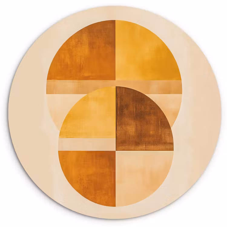 Muurcirkel - Cirkels - Geel - Minimalistisch — 1