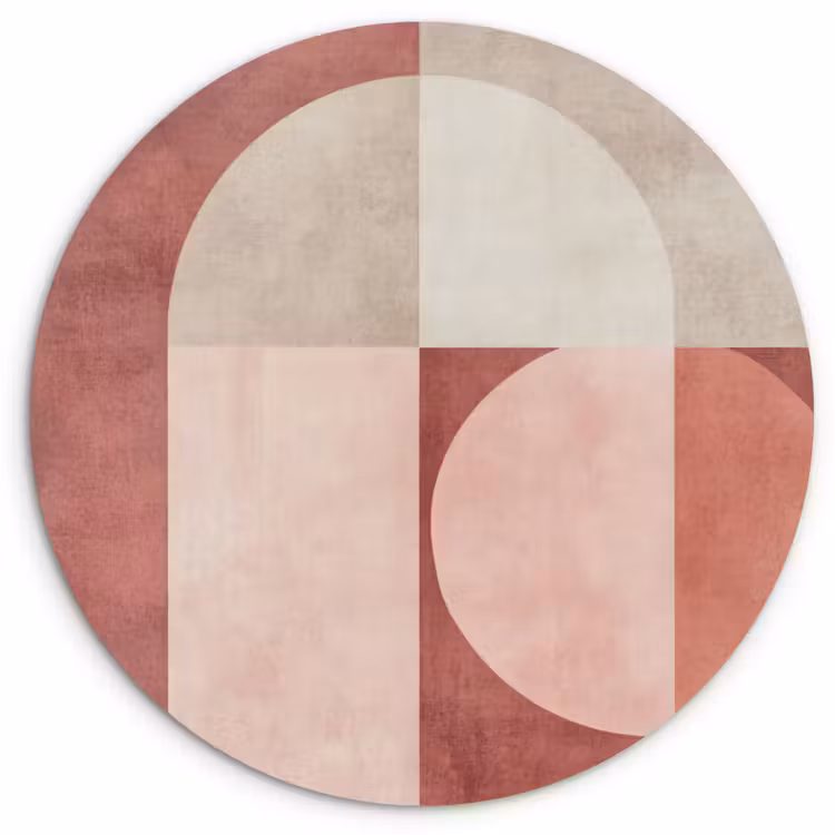 Muurcirkel - Figuren - Abstract - Roze — 1