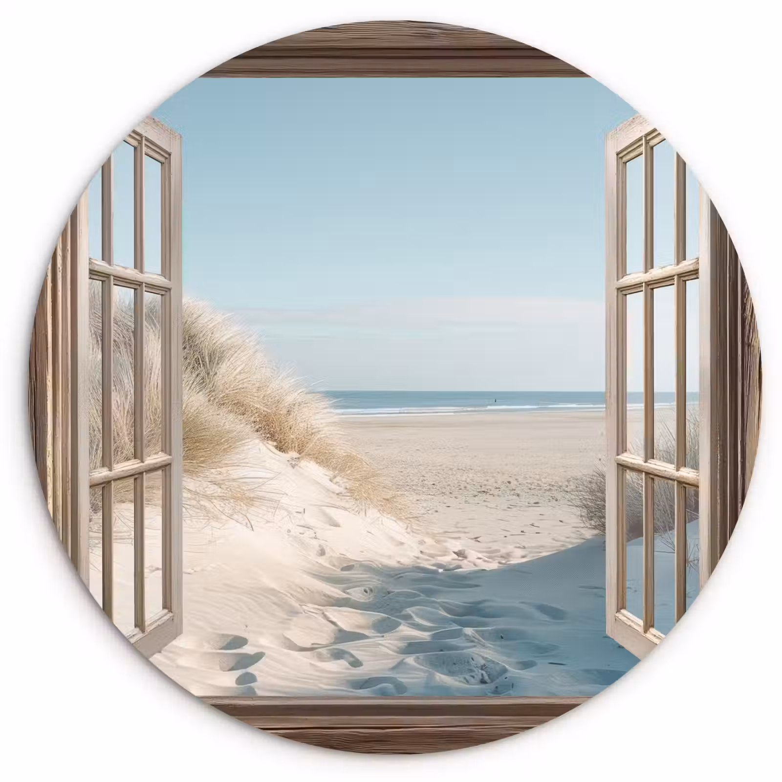 Muurcirkel - Doorkijk - Helmgras - Duinen - Zee - Landschap — 1