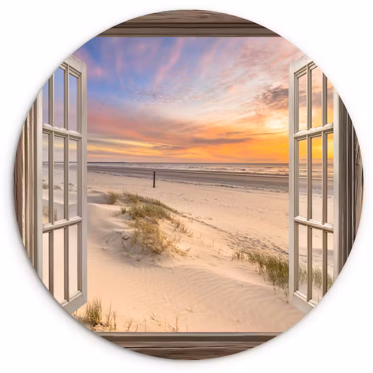 Muurcirkel - Doorkijk - Strand - Duinen - Natuur - Landschap — 1