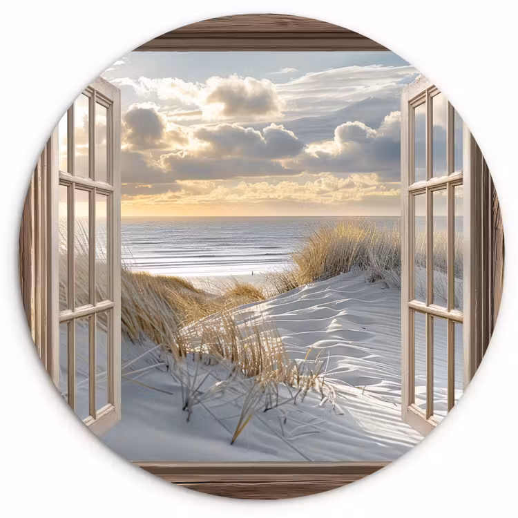 Muurcirkel - Doorkijk - Strand - Duinen - Zee - Natuur — 1