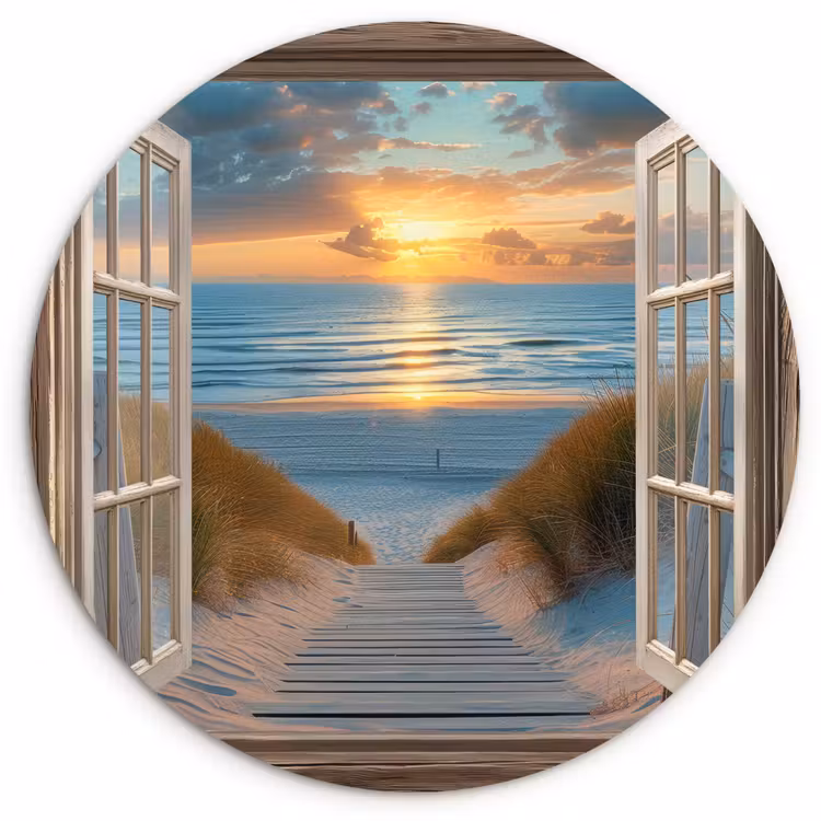 Muurcirkel - Doorkijk - Strand - Pad - Zonsondergang — 1