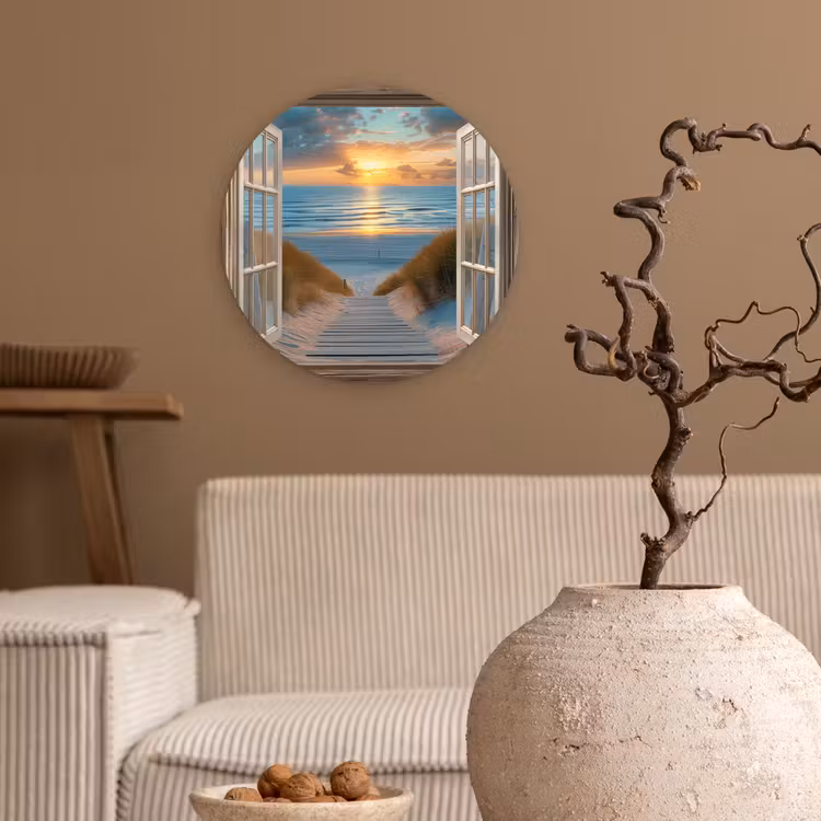 Muurcirkel - Doorkijk - Strand - Pad - Zonsondergang — 2