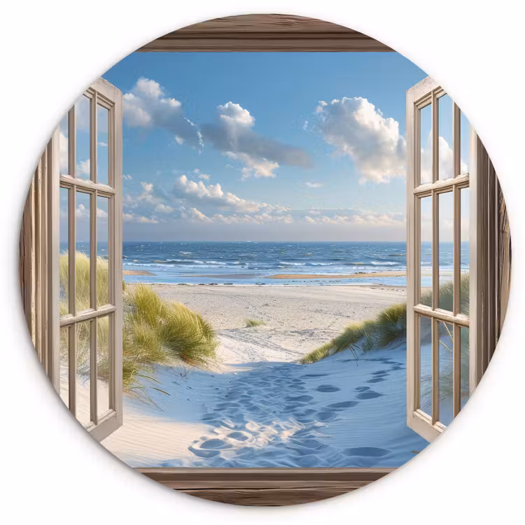 Muurcirkel - Doorkijk - Strand - Raam - Duinen - Zee — 1