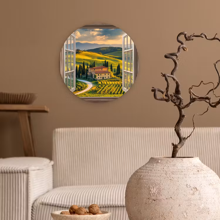 Muurcirkel - Doorkijk - Toscane - Uitzicht - Landschap - Zomer — 2