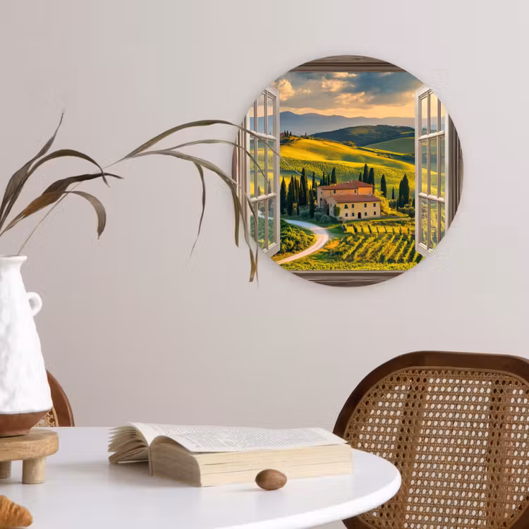 Muurcirkel - Doorkijk - Toscane - Uitzicht - Landschap - Zomer — 4