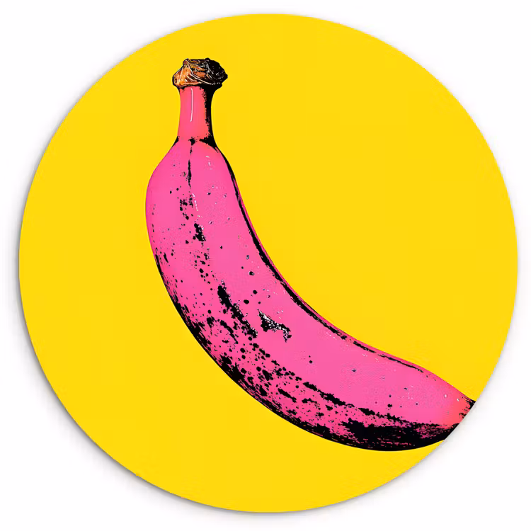 Muurcirkel - Banaan - Grafisch - Geel — 1