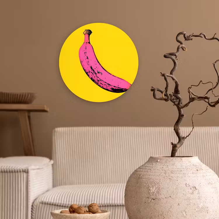 Muurcirkel - Banaan - Grafisch - Geel — 2