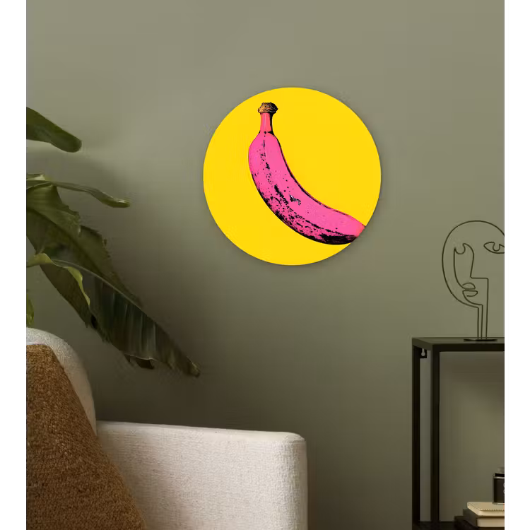 Muurcirkel - Banaan - Grafisch - Geel — 3
