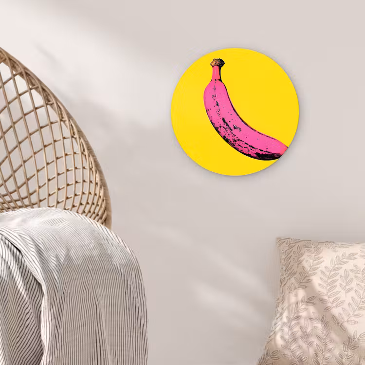 Muurcirkel - Banaan - Grafisch - Geel — 5